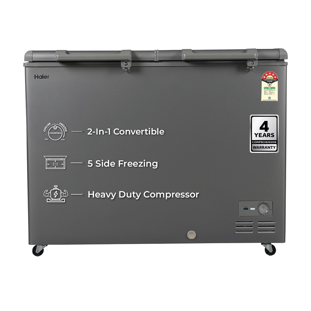 Haier Deep Freezer 595L, Hard Top Convertible Freezer (Titanium)